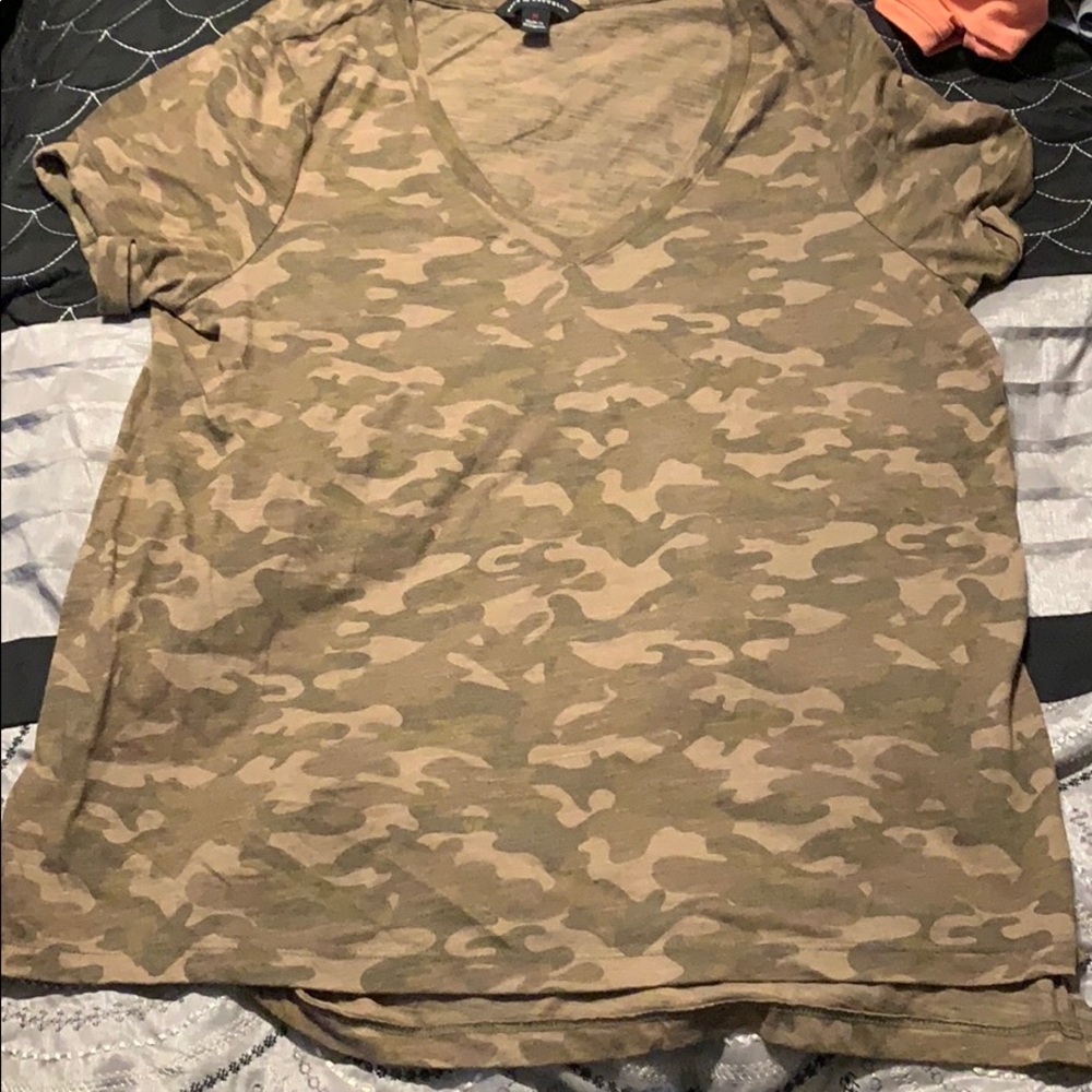 Womens Camo Print Top